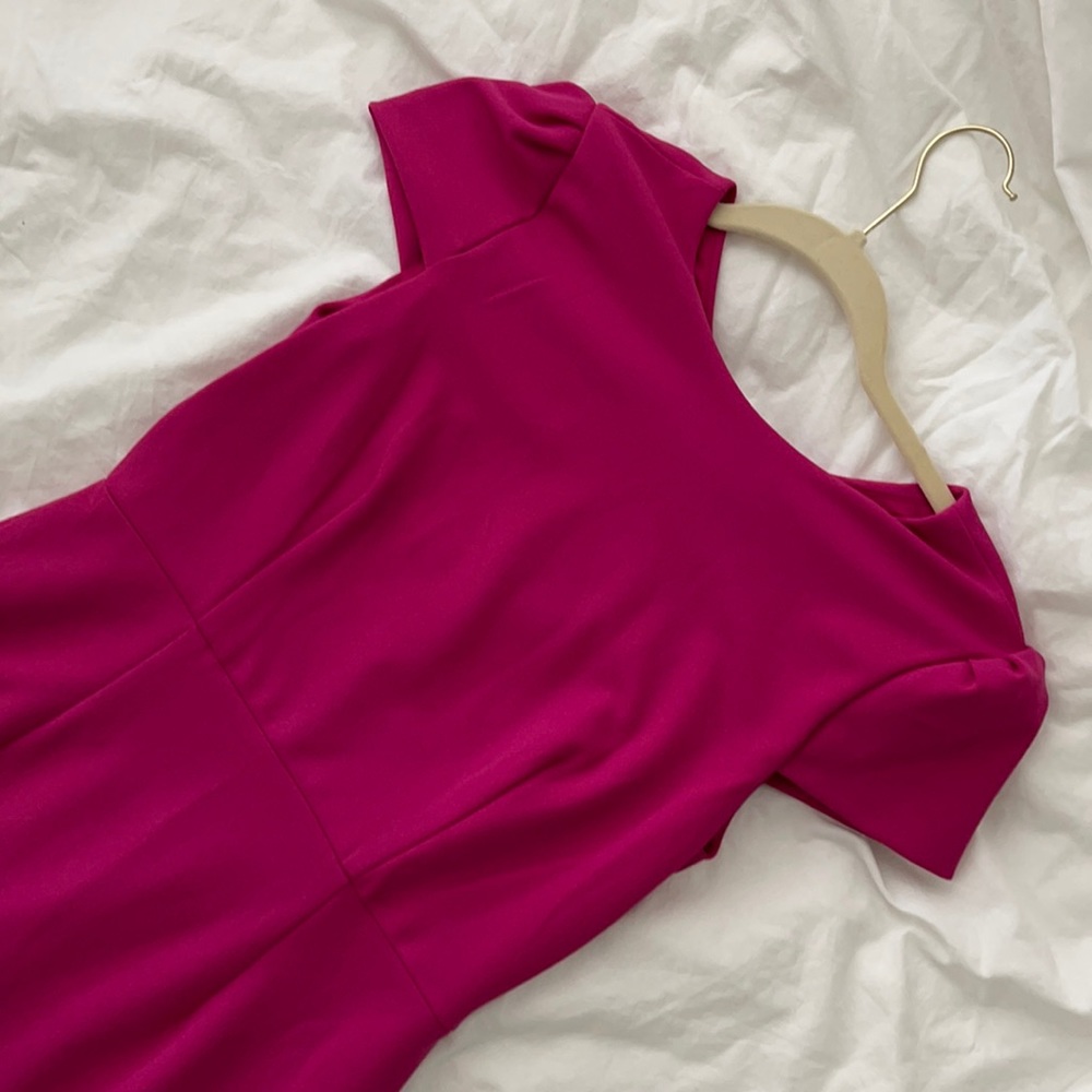 Pink peplum dress